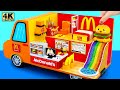 How to make miniature mcdonalds cardboard house car style from paper crafts  diy miniature house