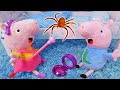 Свинка Пеппа и новый питомец Джорджа - паучок! Видео про игрушки Свинка Пеппа на русском языке