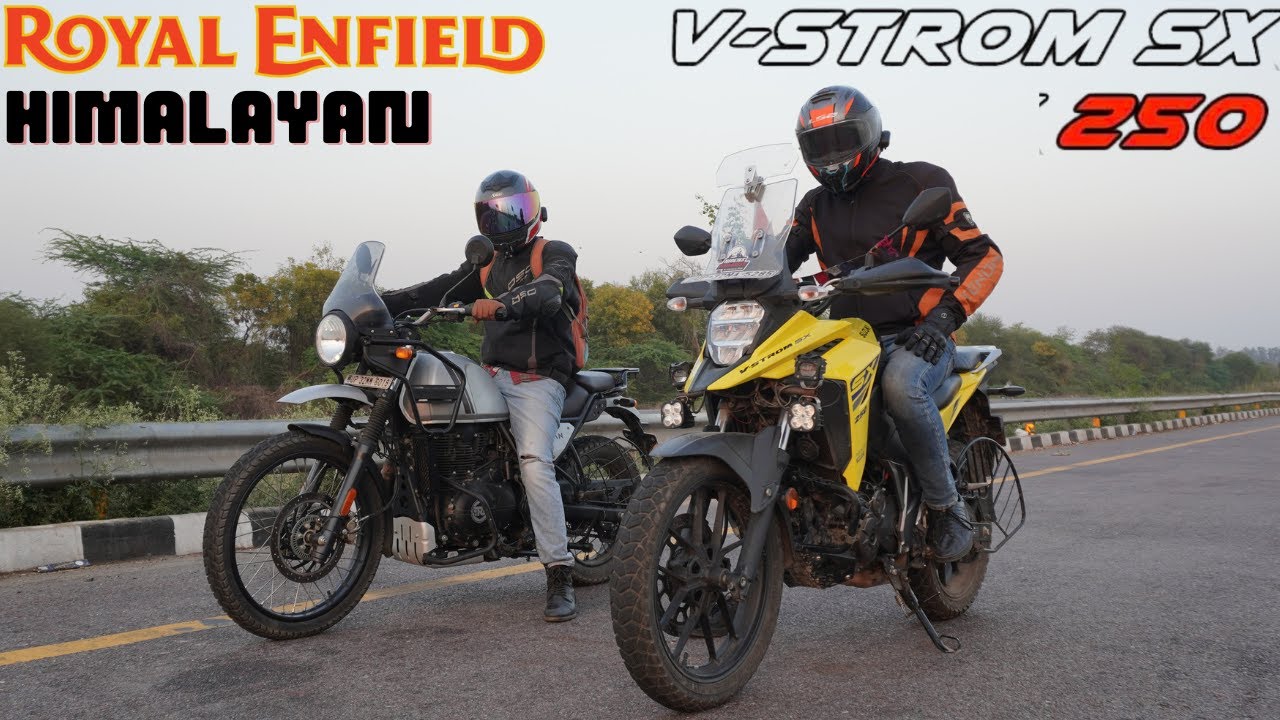 Royal Enfield Himalayan vs Suzuki V Strom SX 250 Drag Race