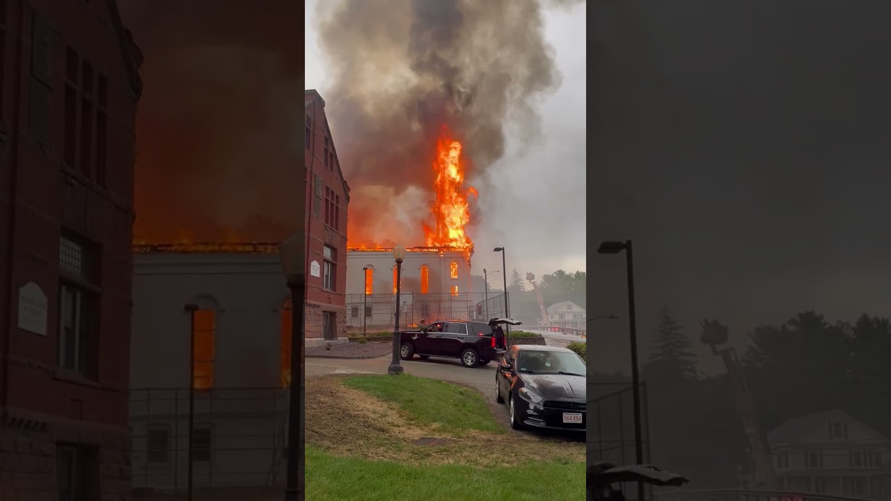 Steeple Collapses at Historic Massachusetts Church After Lightning Sparks Fire