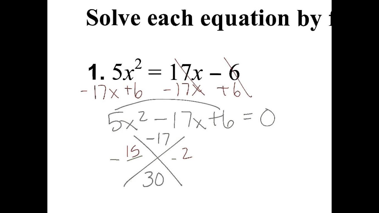 solving quadratics not in standard form youtube solve standard form