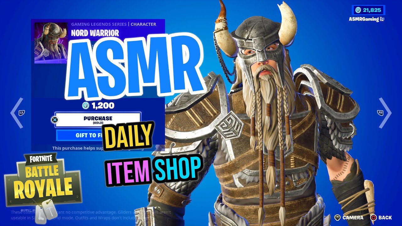 ASMR Fortnite NEW Nord Warrior Skin! Daily Item Shop 🎮🎧 Relaxing