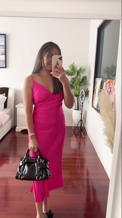 Zara Hot Long Pink Dress | OOTD Ideas | Anna Fashionista #shorts