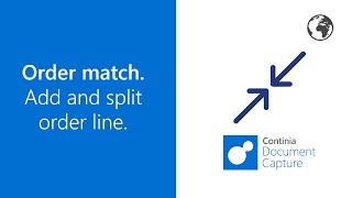 Order match - add and split order line