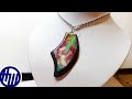 Как сделать кулон из кожи, картона и лака для ногтей. DIY. Pendant. Ciondolo