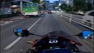 【CBR600RR pure sound!!】Way back in Tokyo ride.