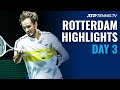 Rublev Faces Murray; Medvedev, Zverev & Nishikori Take To Court | Rotterdam 2021 Day 3 Highlights