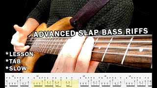 Advanced Slap Bass Lesson +Tab +Slow