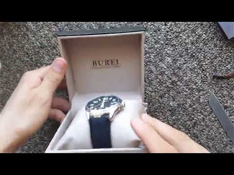 burei men s military style date display automatic waterproof watch