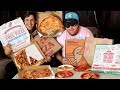 PIZZA + BLINDFOLD FASTFOOD CHALLENGE (GUESS THE RESTAURANT)