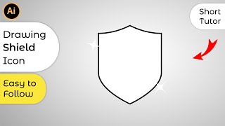 How to draw Shield Icon in Adobe Illustrator