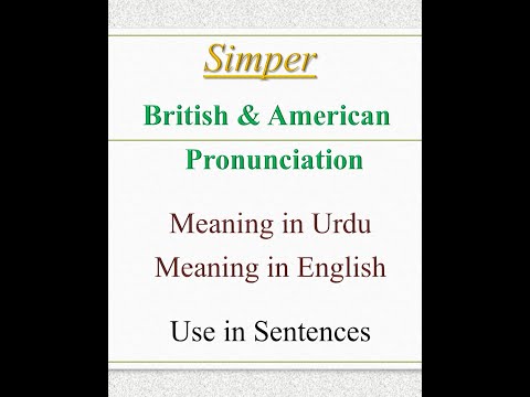Video: Wat betekent simper in het Engels?