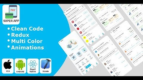 Super App - Ticket Booking | Bill Pay | Recharge | Payment Transfer  React Native iOS/Android App