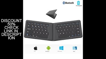 Ultra-Slim Portable Wireless Keyboard Foldable Bluetooth Keyboard Rechargable for iPad iPhone Tablet