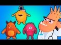 Five Little Monsters Songs for Kids | cinq petits monstres riment | comptines effrayantes