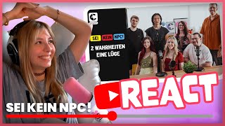 2 Wahrheiten EINE LÜGE! | SEI KEIN NPC! - React