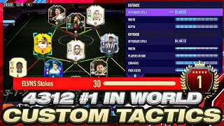 FIFA 21 1ST IN THE WORLD 4-3-1-2 CUSTOM TACTICS + INSTRUCTIONS