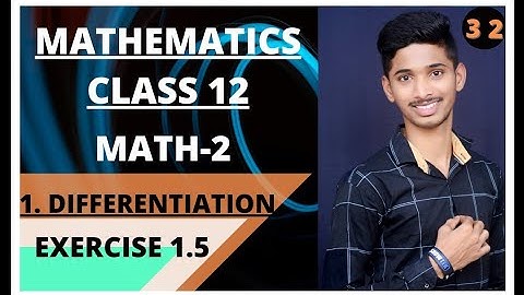 #Differentiation#Mathematics #32 DIFFERENTIATION MATHEMATICS CLASS 12STD HSC BOARD 2021-2022