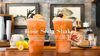 🌧🌷 ROSE SODA SHAKE 🌹🥀 CAFE VLOG #EP48  #cafevlog #คาเฟ่vlog #카페브이로그#음료제조조