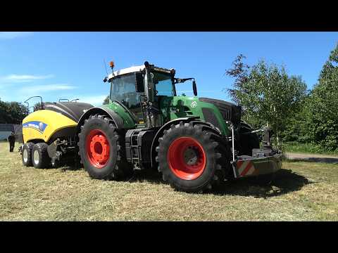 Hooi persen met Fendt 930 en 724 Vario met New Holland BigBaler 890 en Case IH LB333 persen (2026)