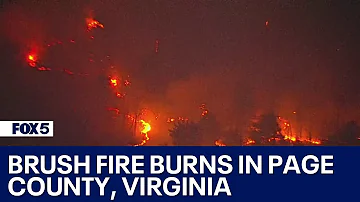 Brush fire breaks out in Page County, Virginia