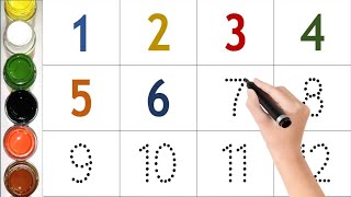Counting Numbers Write And Read Numbers 123 Learning For Kids 1-12 123 Counting For Kids,123