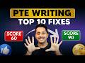 PTE Writing Tips: 10 Proven Fixes to Score 90 Instantly