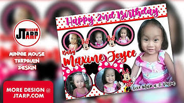 Maxine Minnie Mouse Tarpaulin Design