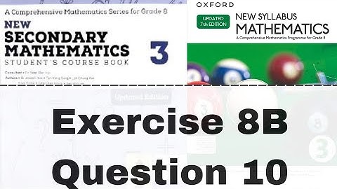 EXERCISE 8B|QUESTION 10 |Arc length and Area of circle| New Secondary Mathematics 3|D3 |Mathematisry