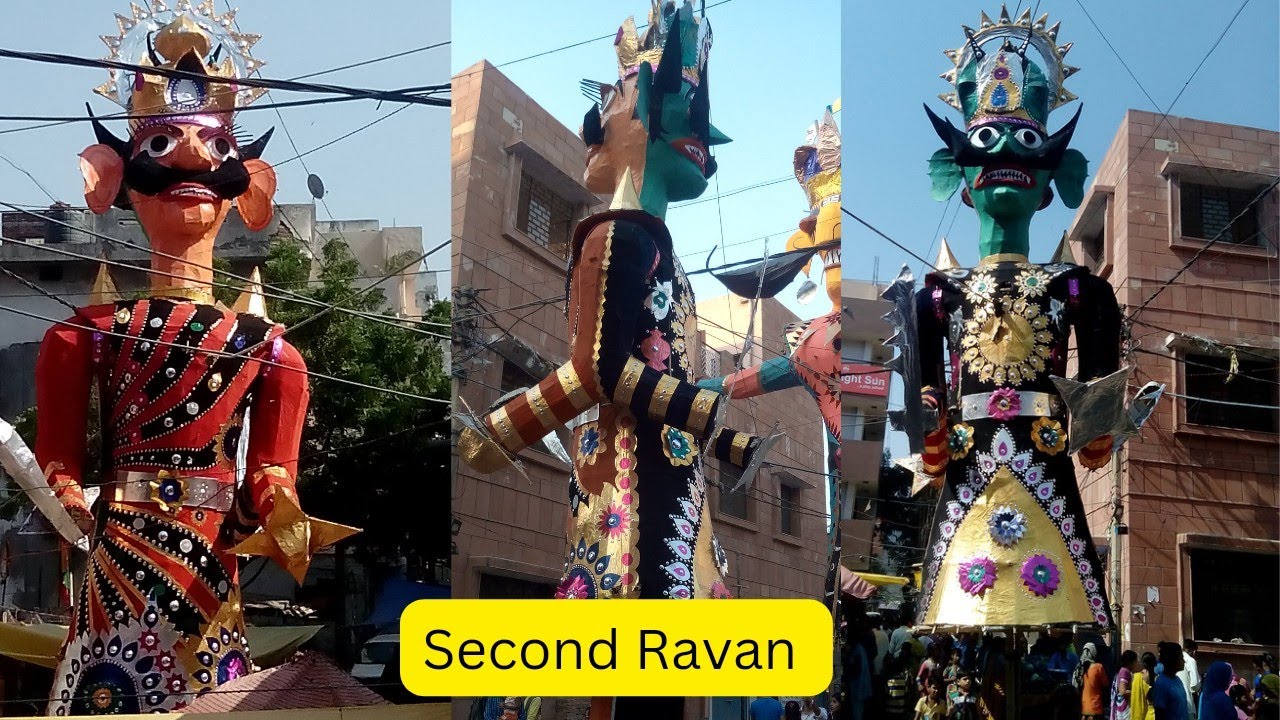 Ravan dahan in pandav nagar | Best ravan | Ravan standing | My second ...