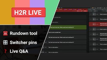 GFX templates, Rundown tool & Pins! // H2R Live