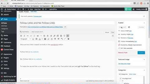 Adding a No Follow Link
