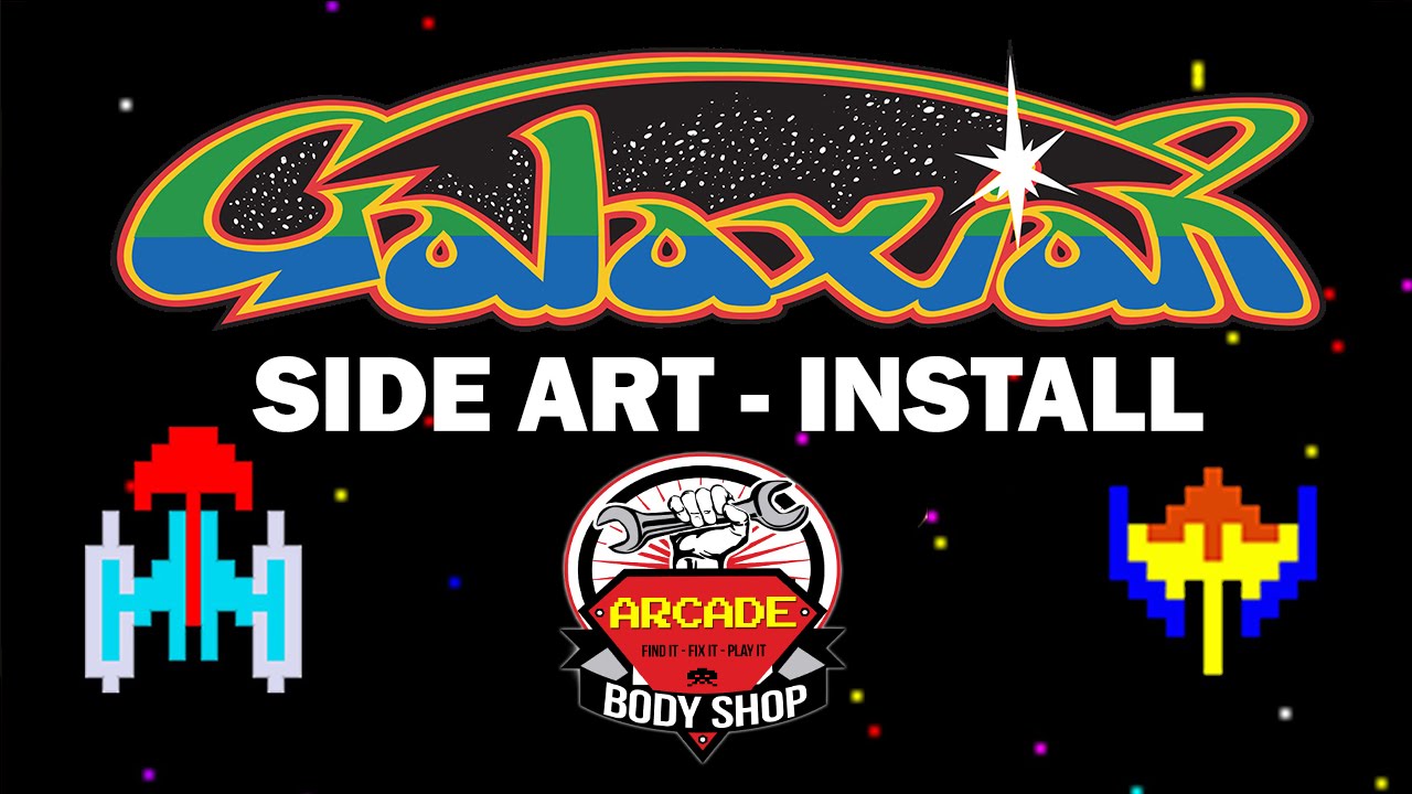 Galaxian Side Art Install Wrapping A Arcade Cabinet Youtube