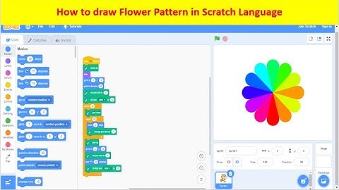 #scratch How to draw a colourful Flower pattern in  scratch language #sssci2022