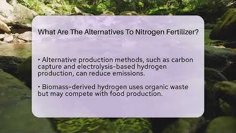 What Are The Alternatives To Nitrogen Fertilizer? - Earth Science Answers