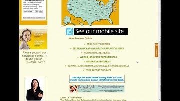 An Overview of the many ways to find help for an eating disorder. -- Video #5