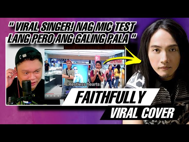 Viral Singer at SM Department Store  | Journey - Faithfully ( cover ) | Reaction video class=
