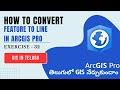 How to Convert Features to Line / Polygon to Line in ArcGIS Pro || GIS in Telugu