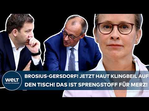 BROSIUS-GERSDORF: Neuer Sprengstoff für Kanzler Merz! Jetzt haut SPD-Boss Klingbeil auf den Tisch!