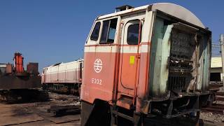 台鐵富岡車輛基地 E332 E321 E313電力機車頭 報廢拆解紀錄