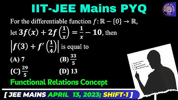 Easy Function Question in JEE  | Functions Class 12 Jee | JEE Mains PYQ | #jee | #iit | #youtube