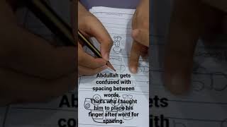 Teaching spacing between words!