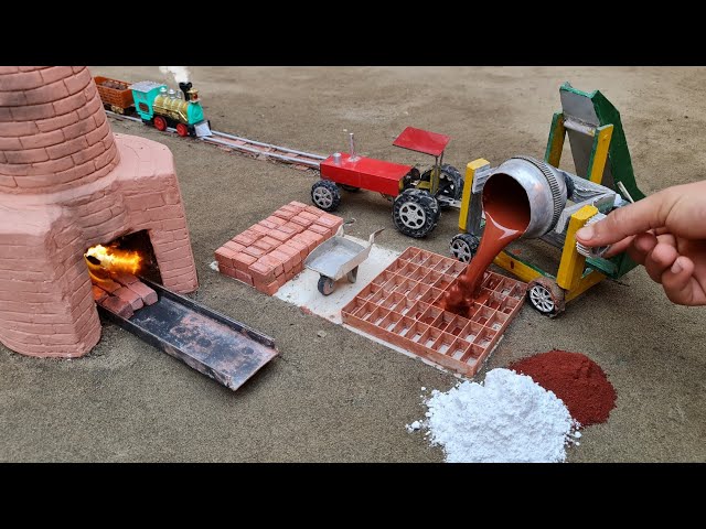 Top diy tractor the most creatives  mini rustic! making miniature for water pump| concrete bridge class=