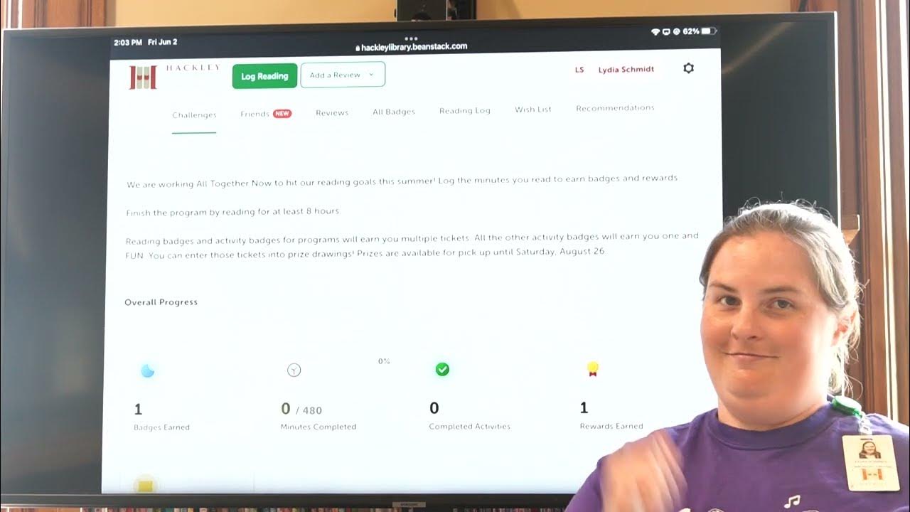 Summer Reading Demo Beanstack site YouTube