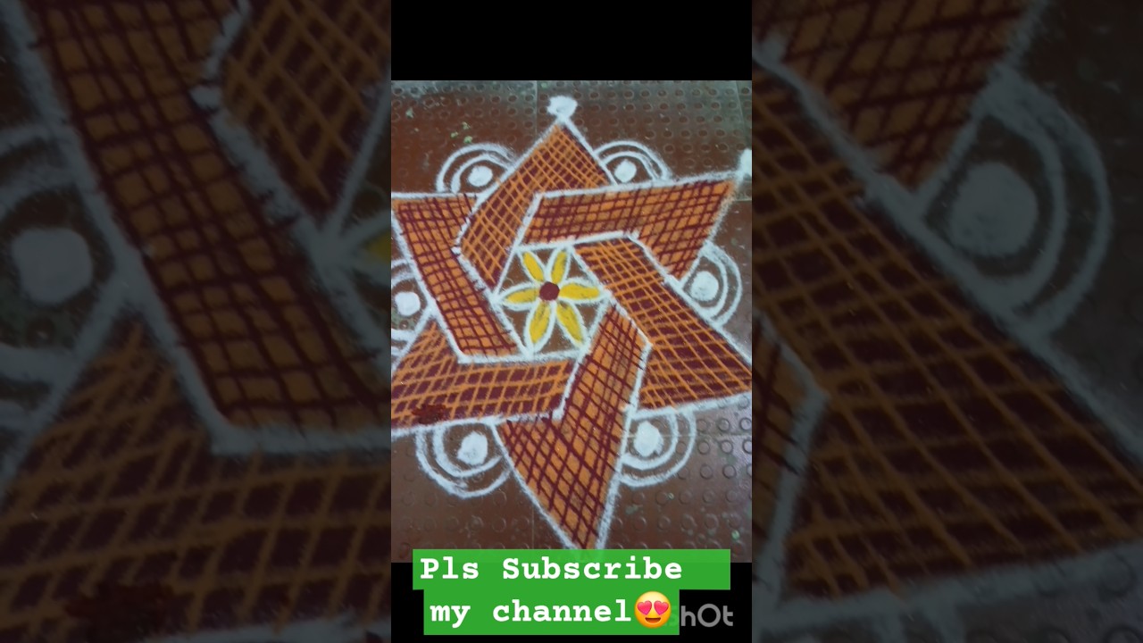 #easy 5 to 3 dot kolam#easy kolam - YouTube