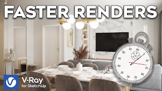 5 Tips For Faster Rendering in VRay | SketchUp Tutorial | Render Quality Settings
