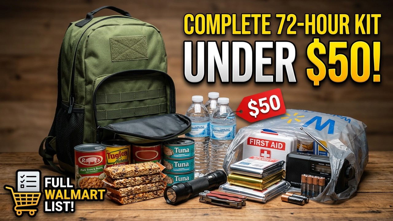 72-Hour Emergency Kit Breakdown | $50 Walmart Challenge | Do you accept ...