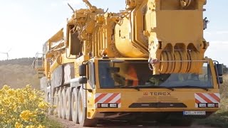 Dangerous Biggest Modern Crane Truck Operator Skills, Heavy Equipment Construction Machines Working