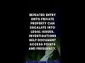 Private property deserves respect. #Trespassing #NeighborInvestigation #PrivateDetective #Prope...