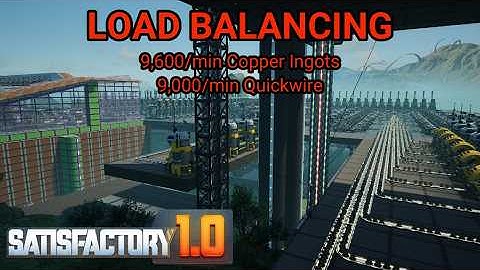 9,600 Copper Ingots & 9,000 Quickwire - Load Balancing Satisfactory 1.0